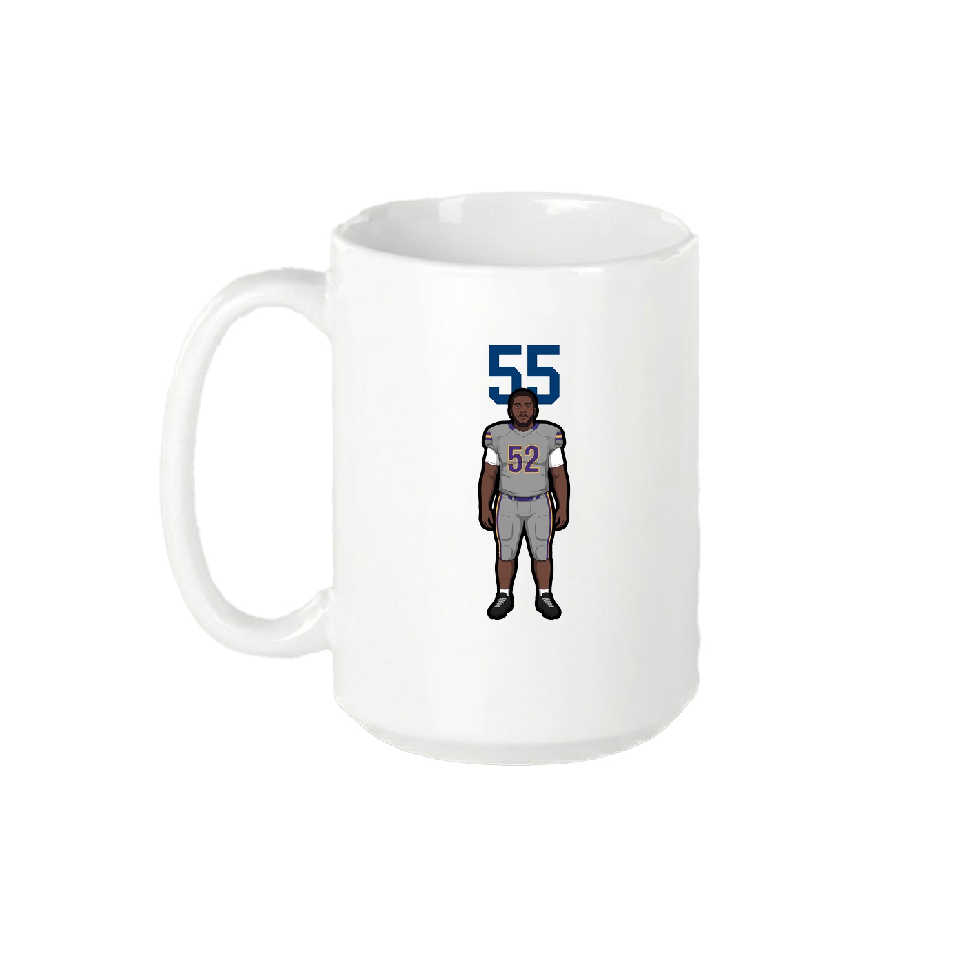 15oz Coffee Mug — Number Top in White