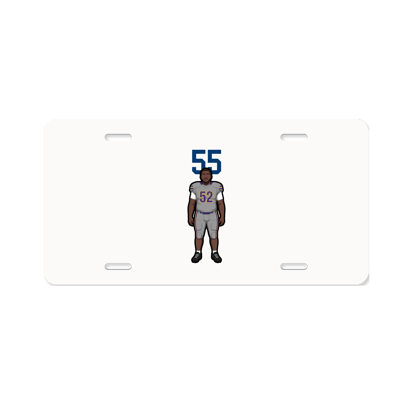 License Plate — Number Top in Classic