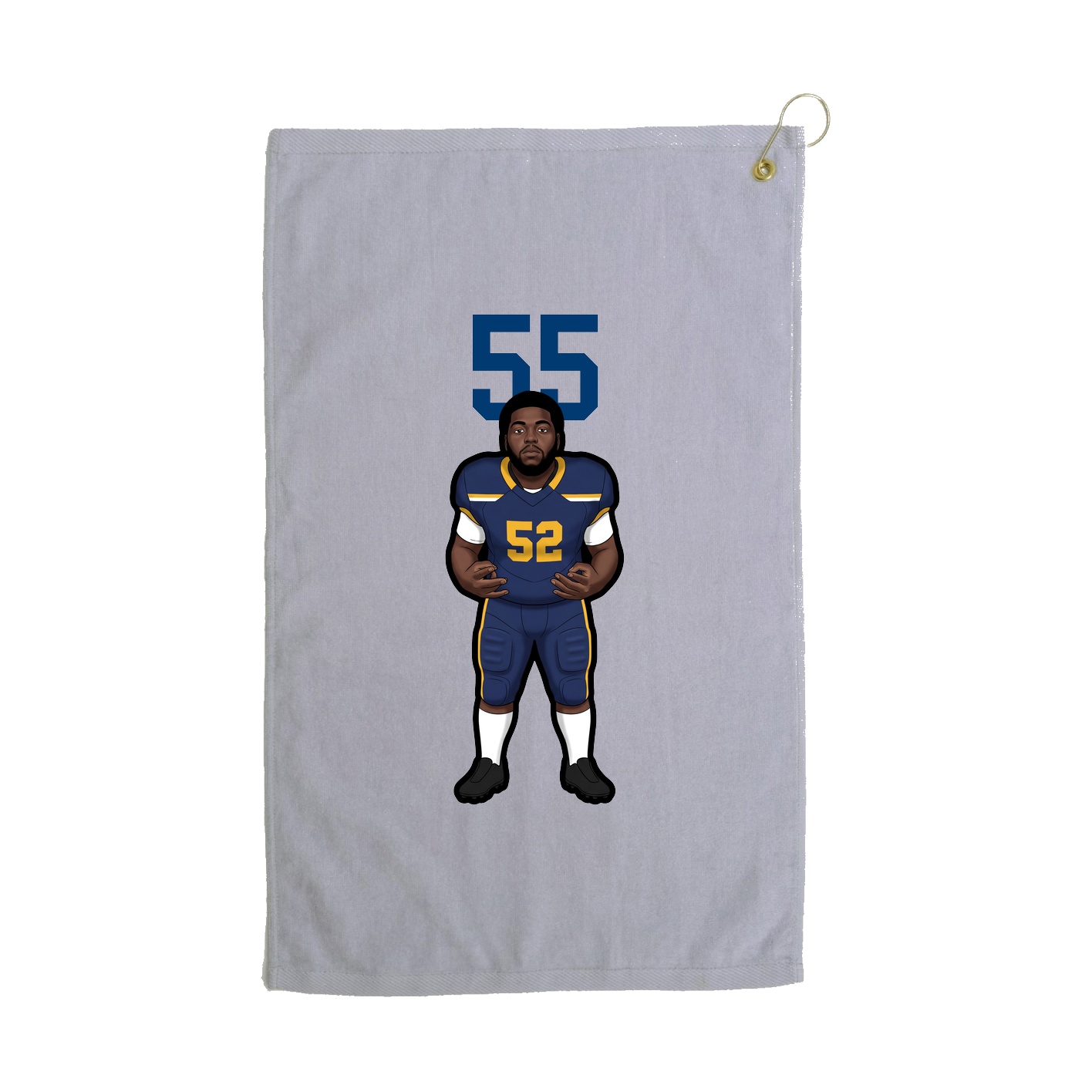 Golf Towel — Number Top in Grey