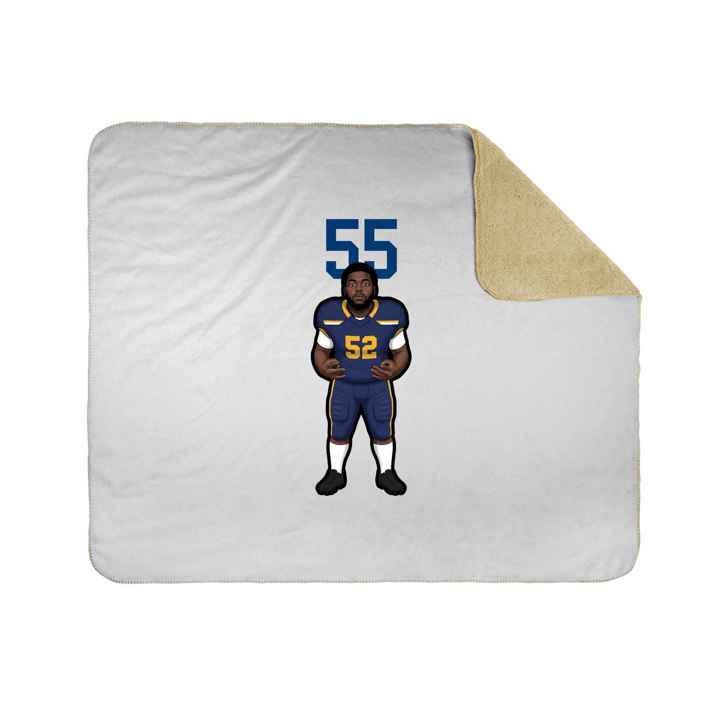 Throw Blanket — Number Top in White