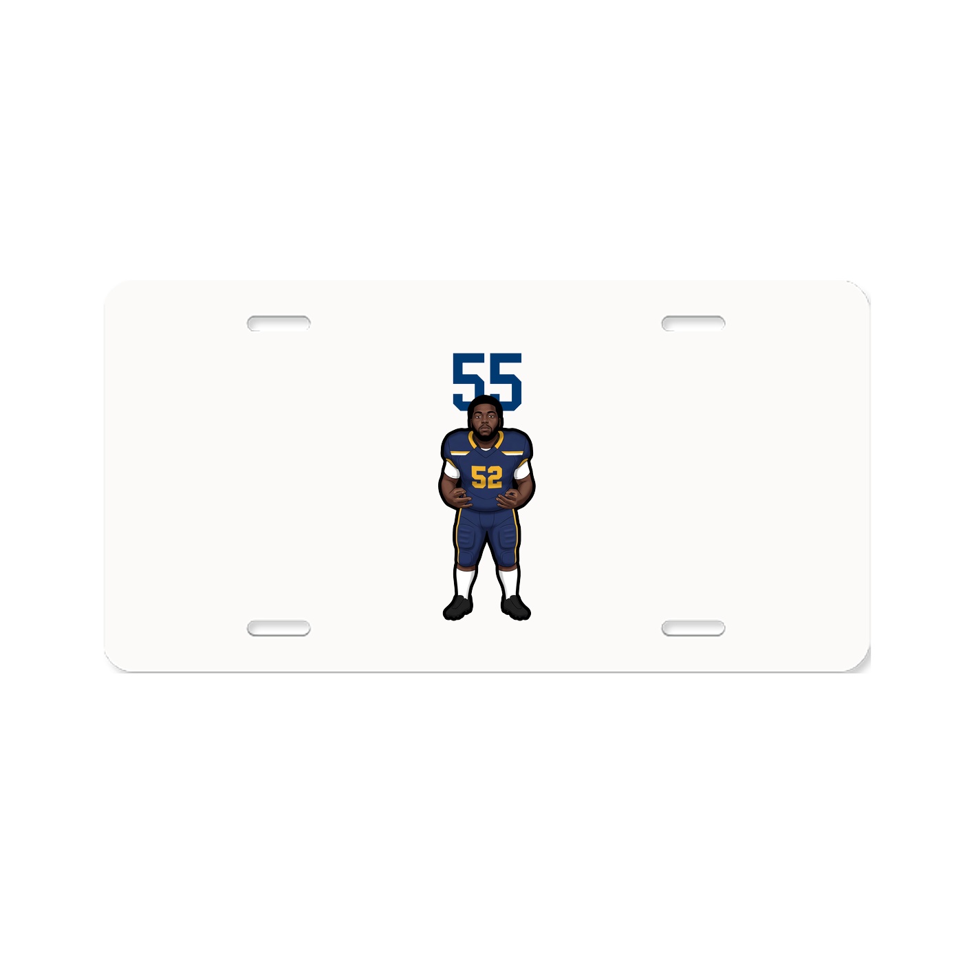 License Plate — Number Top in Classic