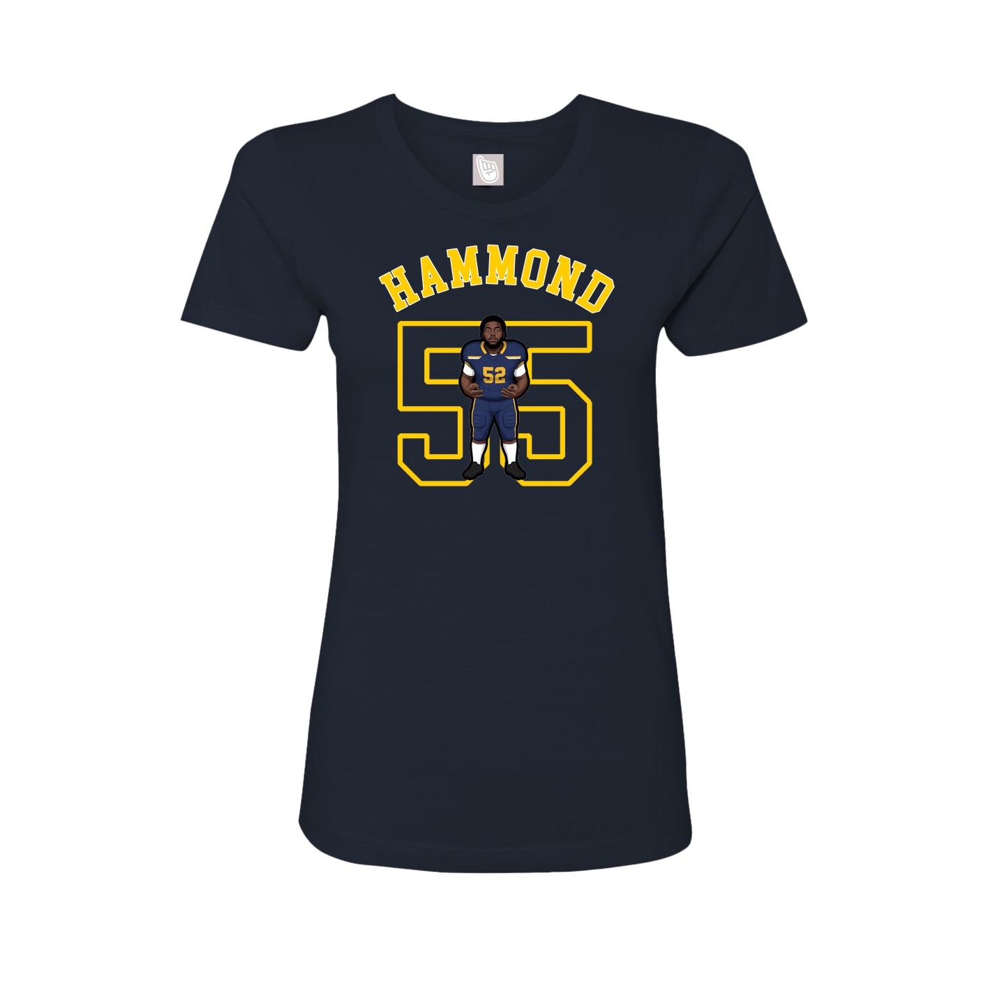 Fitted Women's Tee — Shirsey Arch in Navy