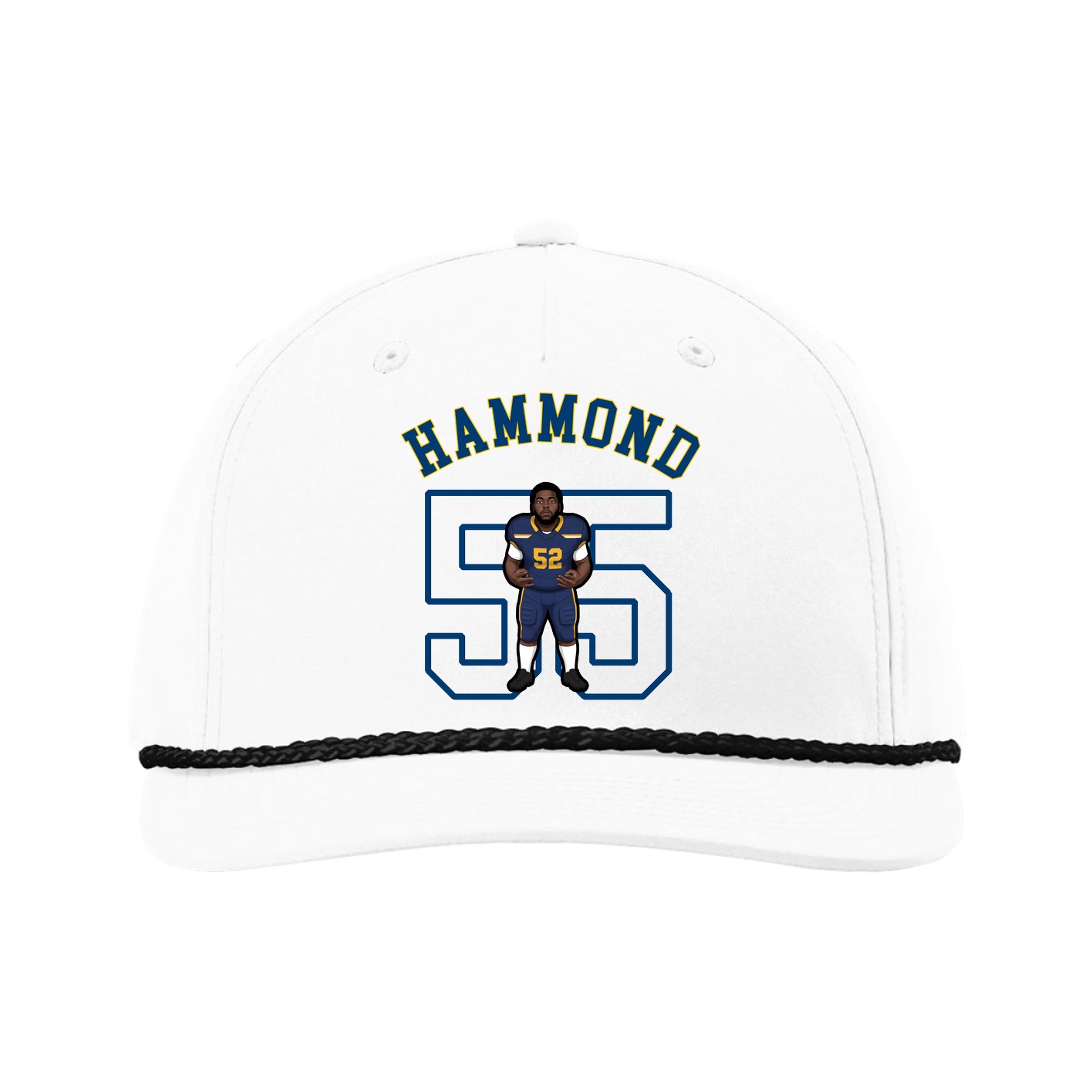 Five-Panel Classic Rope Cap — Shirsey Arch in White