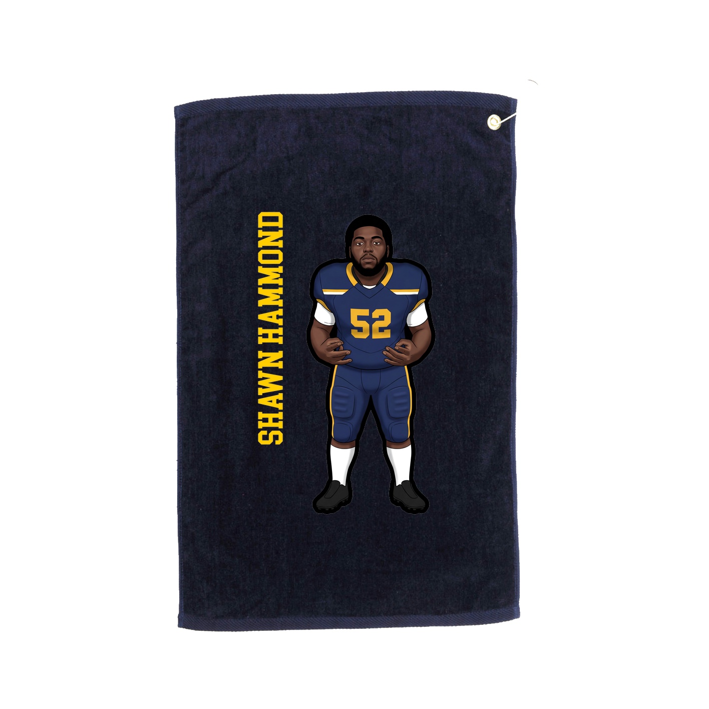 Golf Towel — Name Vertical in Navy
