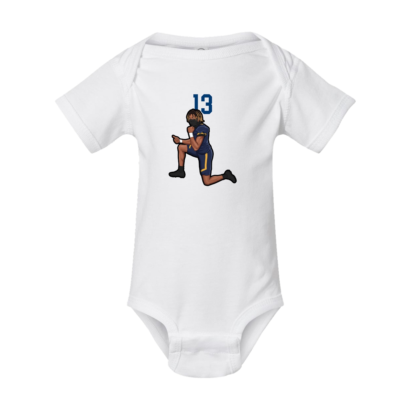 Baby Onesie — Number Top in White