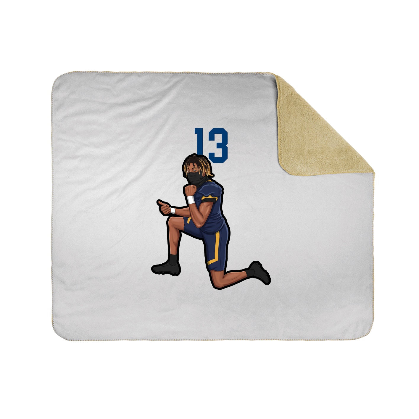 Throw Blanket — Number Top in White