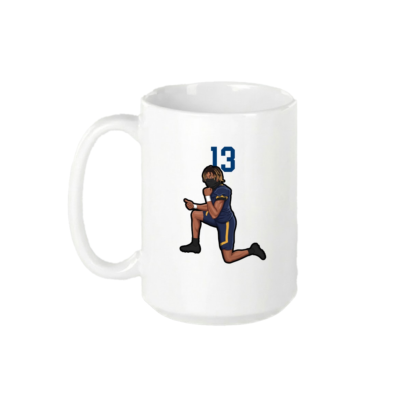 15oz Coffee Mug — Number Top in White