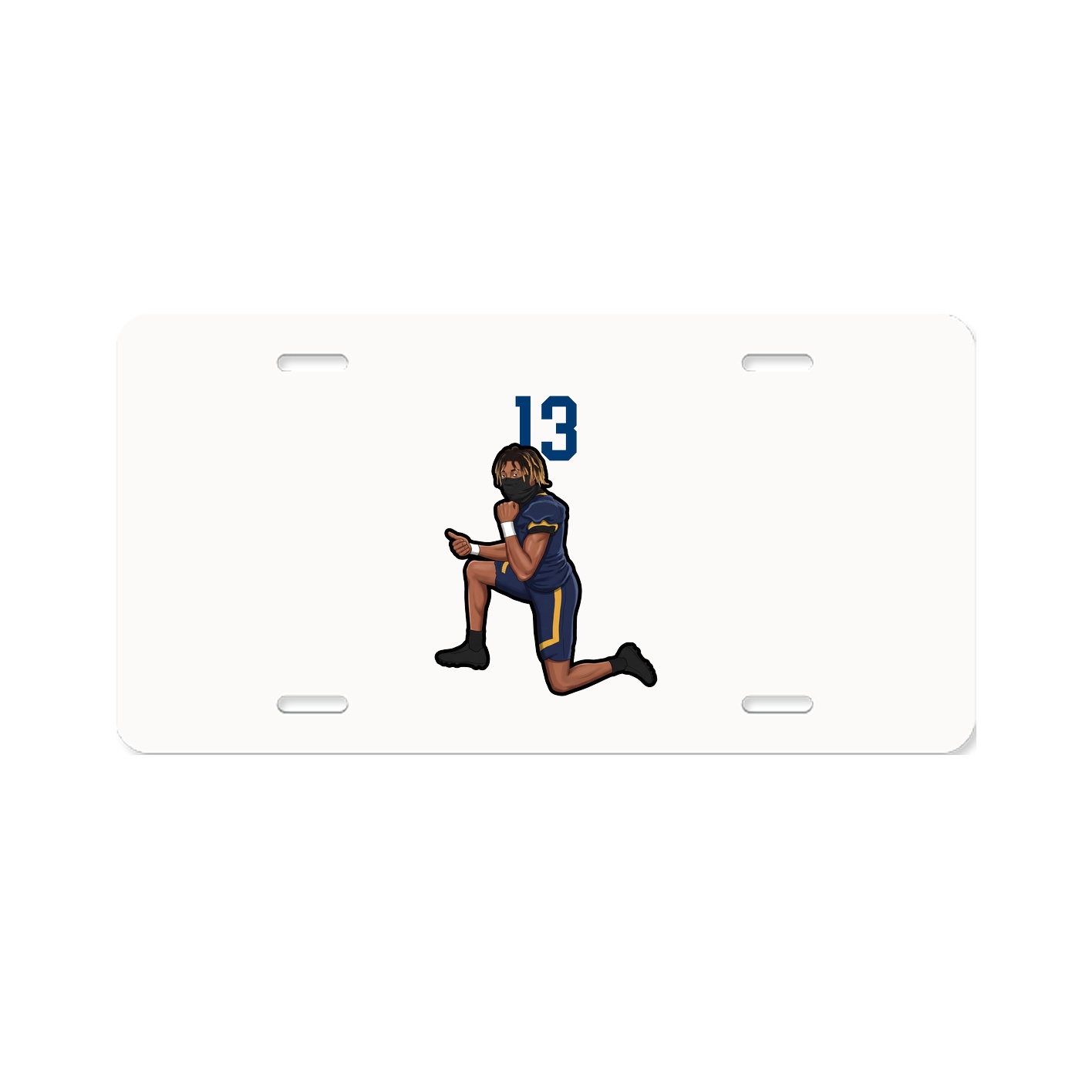 License Plate — Number Top in Classic