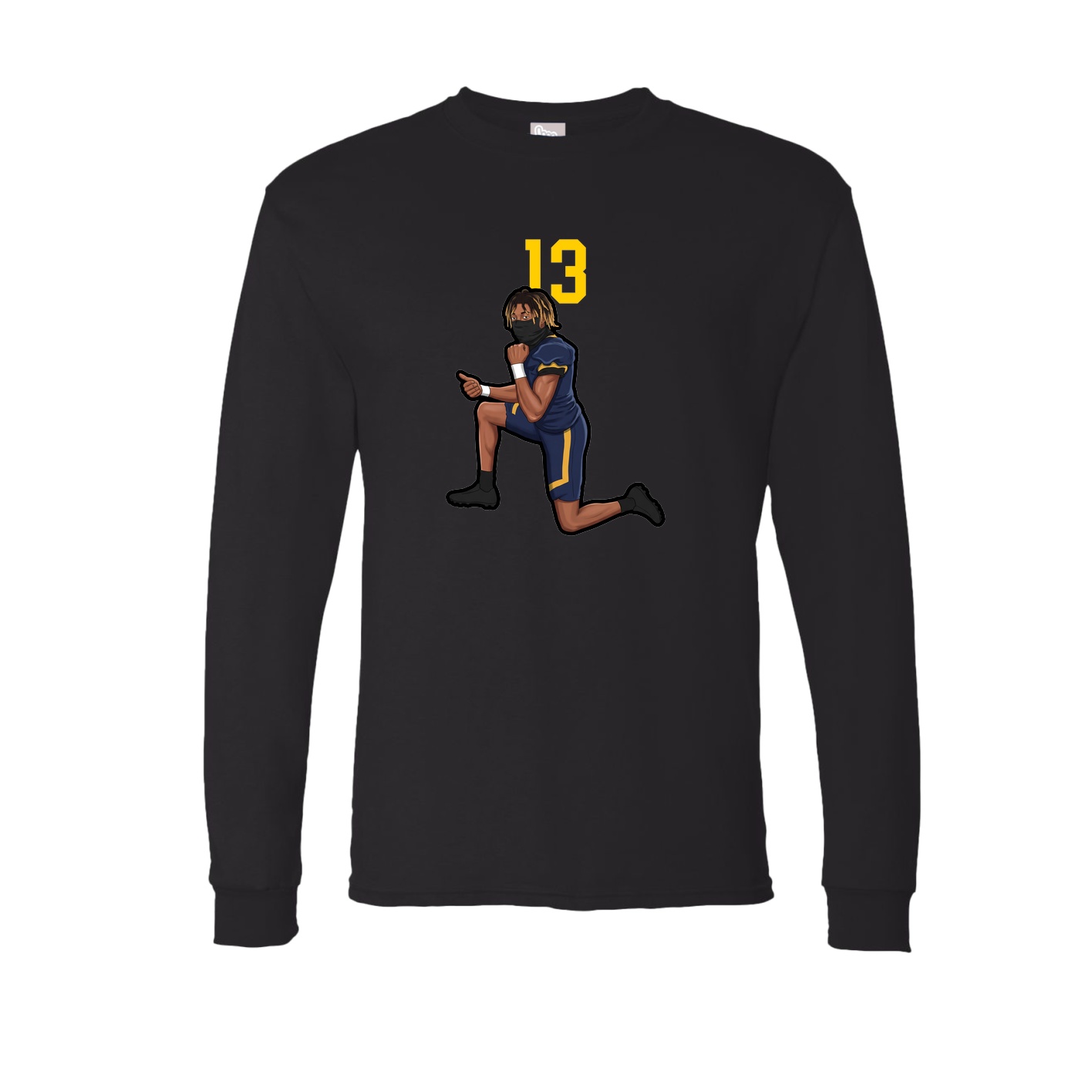 Long Sleeve Tee — Number Top in Black