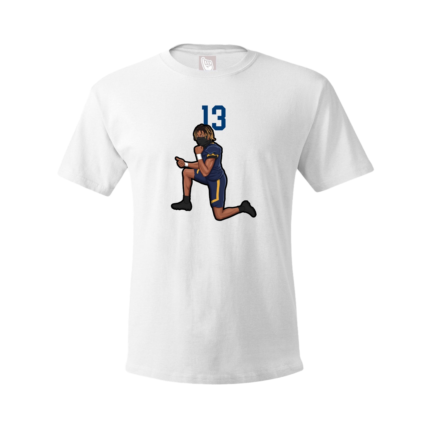 Youth Tee — Number Top in White