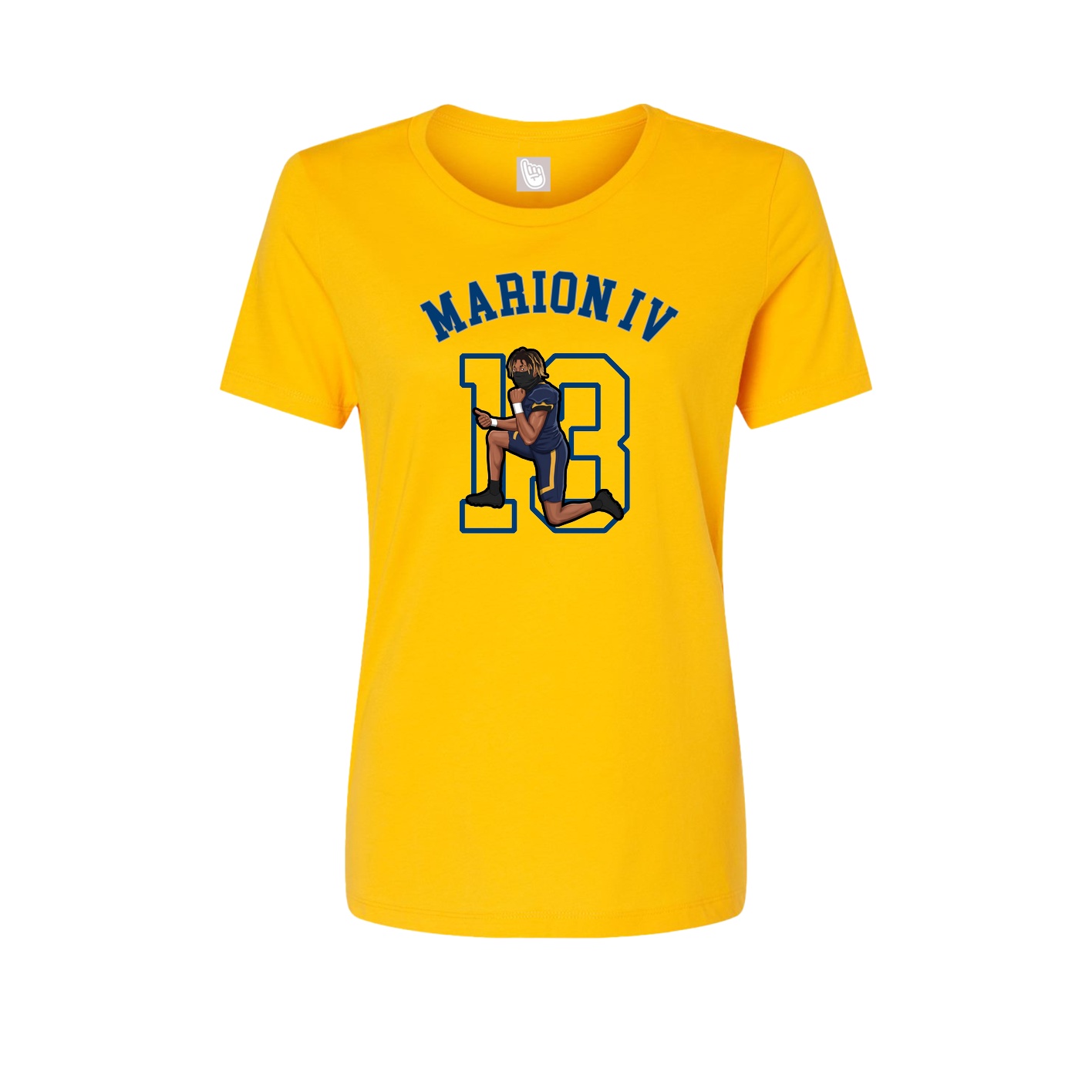 Fitted Women's Tee — Shirsey Arch in Gold
