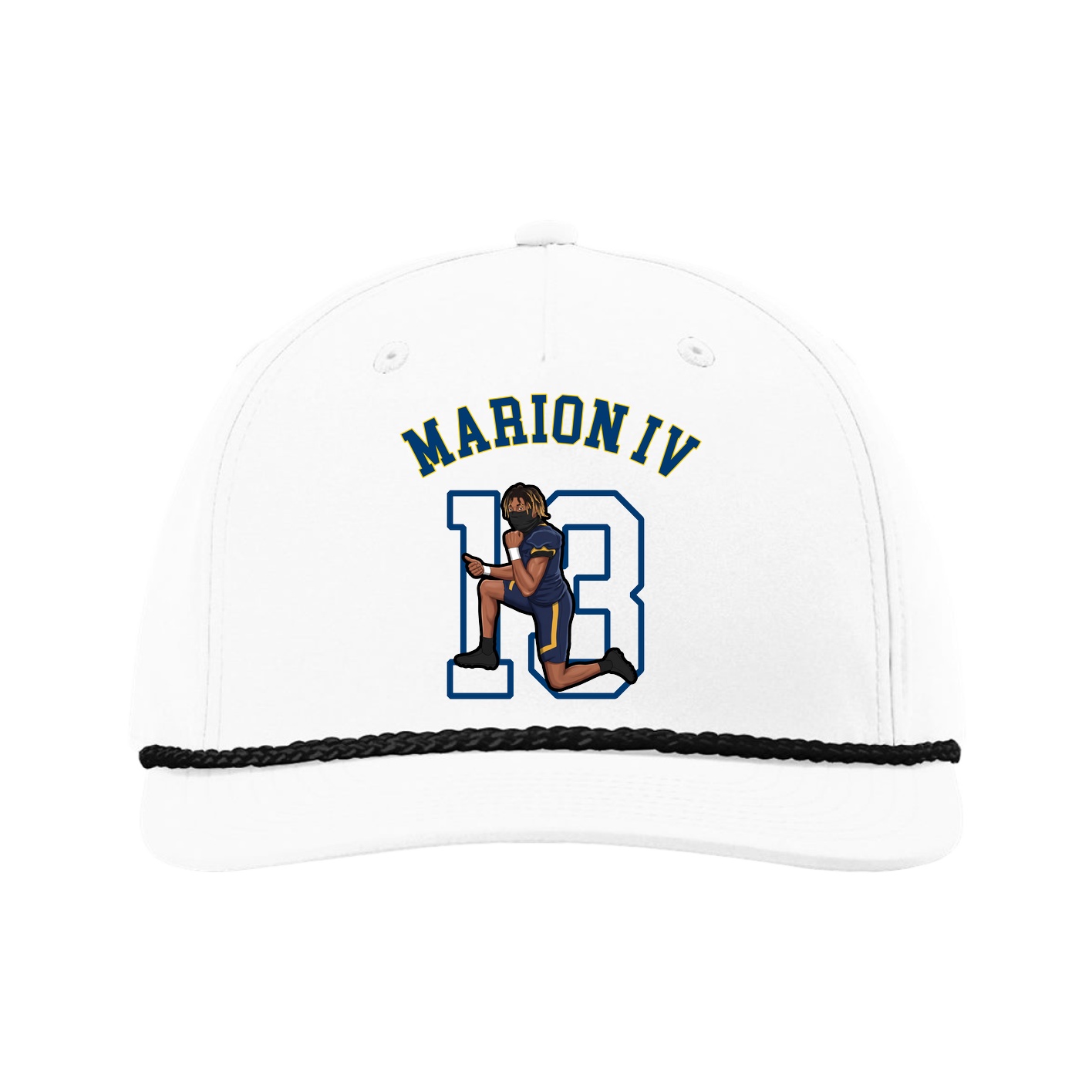 Five-Panel Classic Rope Cap — Shirsey Arch in White