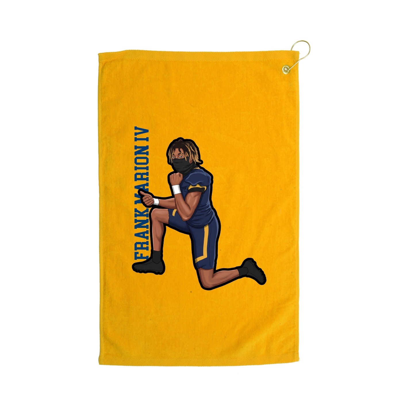Golf Towel — Name Vertical in Gold