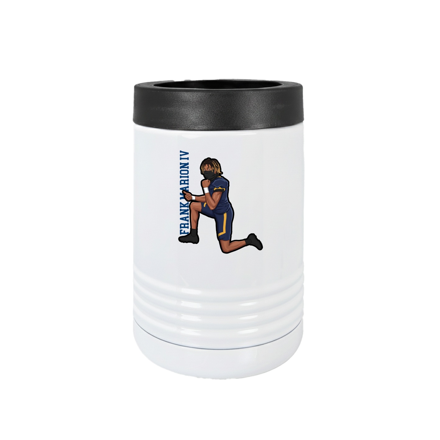 Beverage Holder — Name Vertical in White