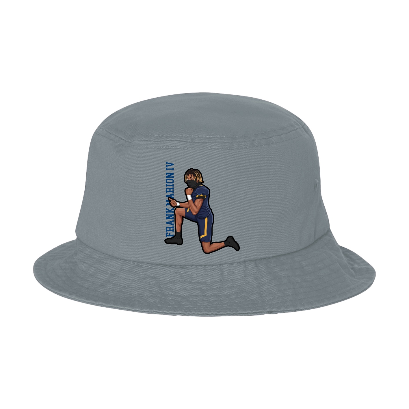 Bucket Cap — Name Vertical in Grey