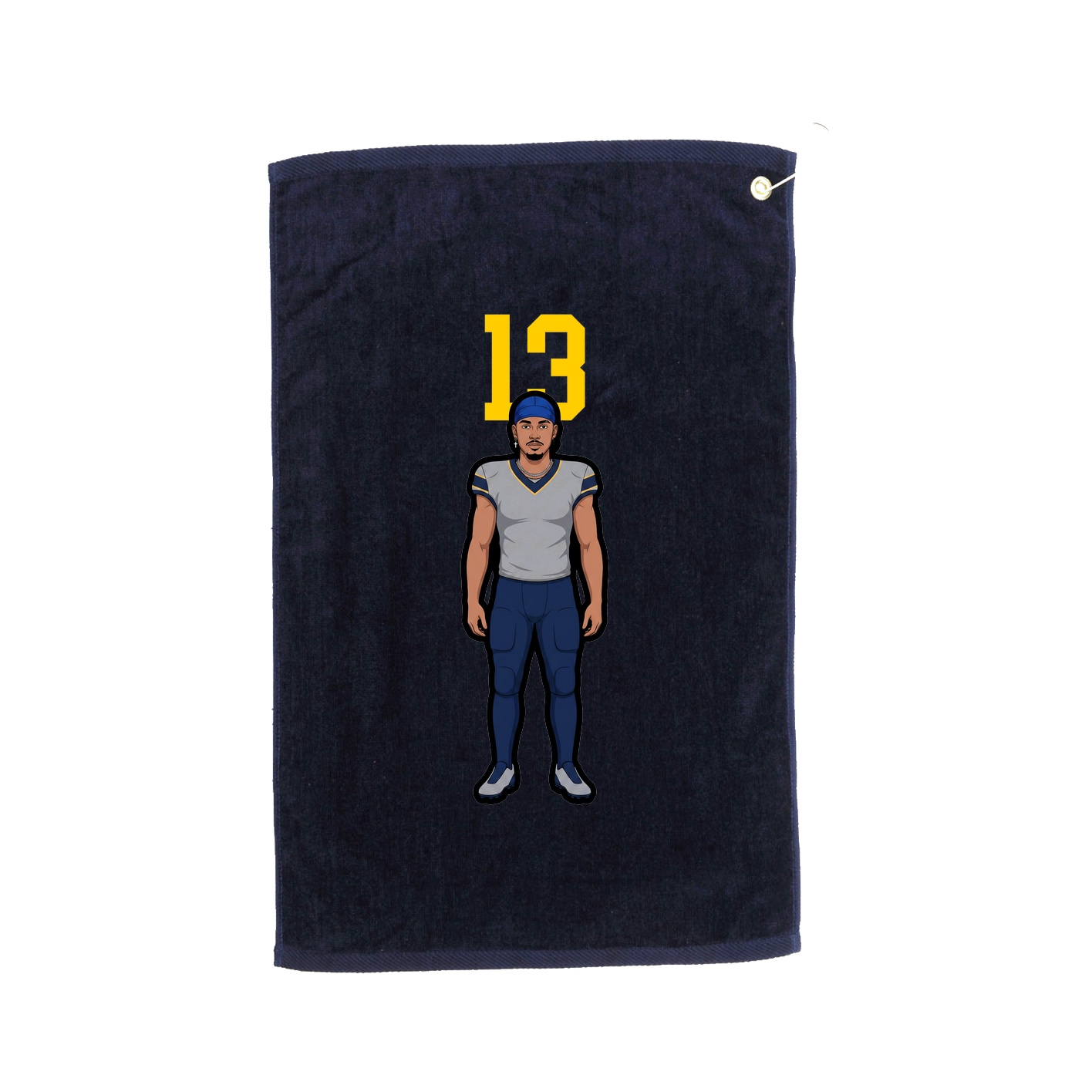 Golf Towel — Number Top in Navy