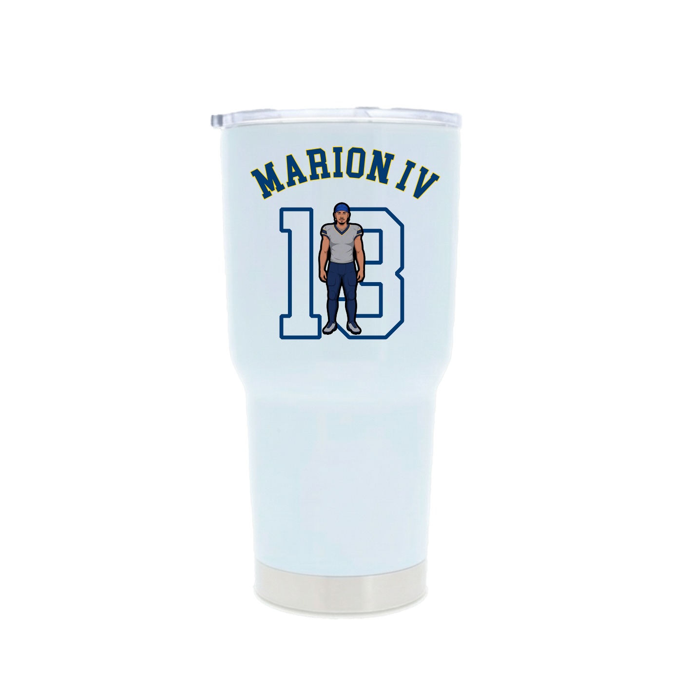30oz Stainless Steel Tumbler — Shirsey Arch in White