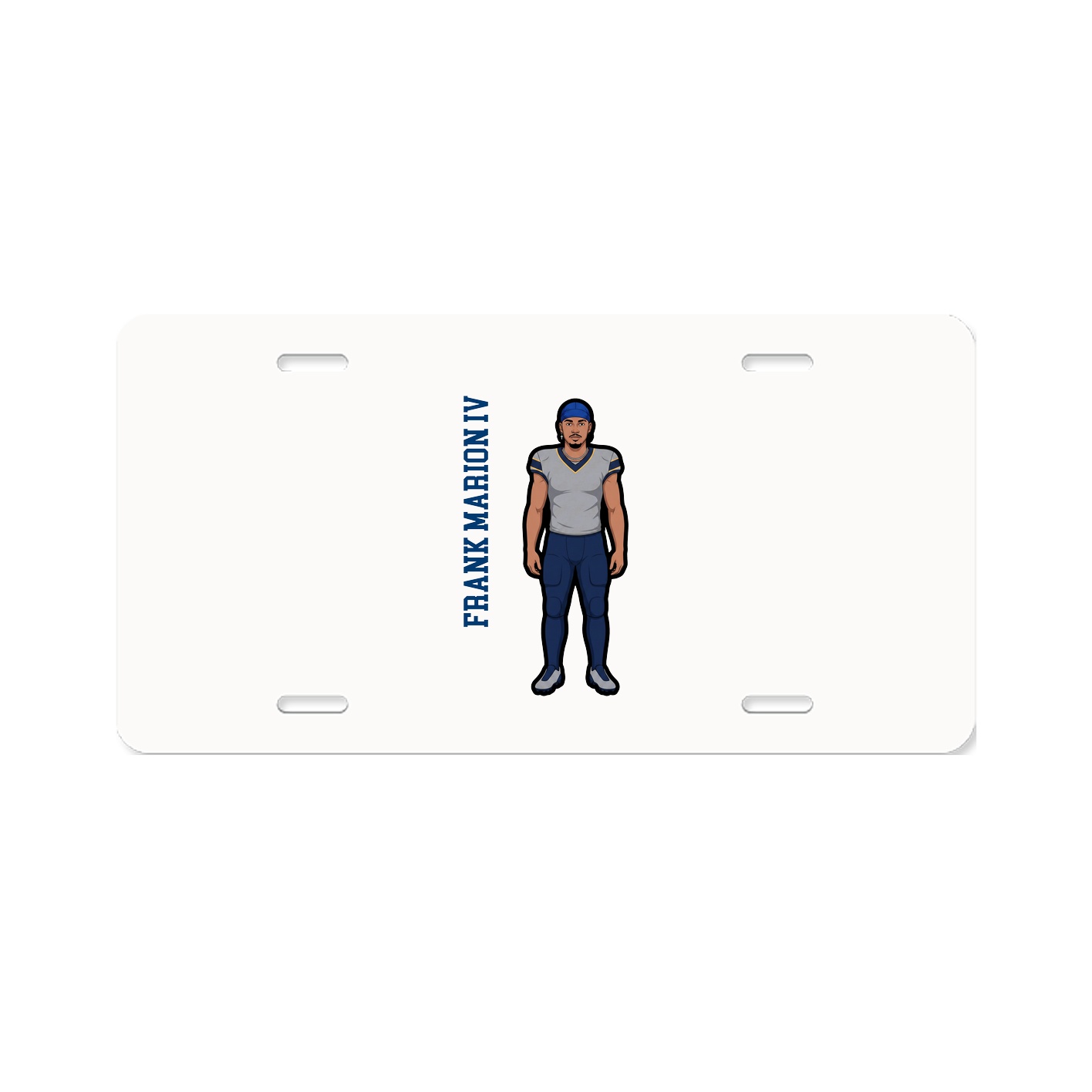 License Plate — Name Vertical in Classic