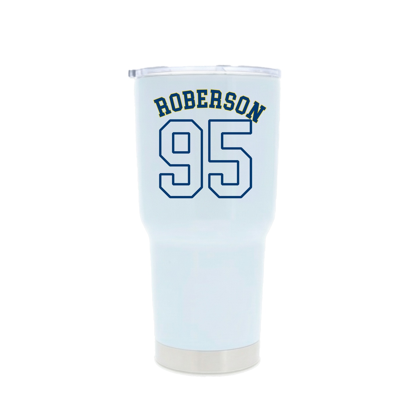 30oz Stainless Steel Tumbler — Shirsey Arch in White