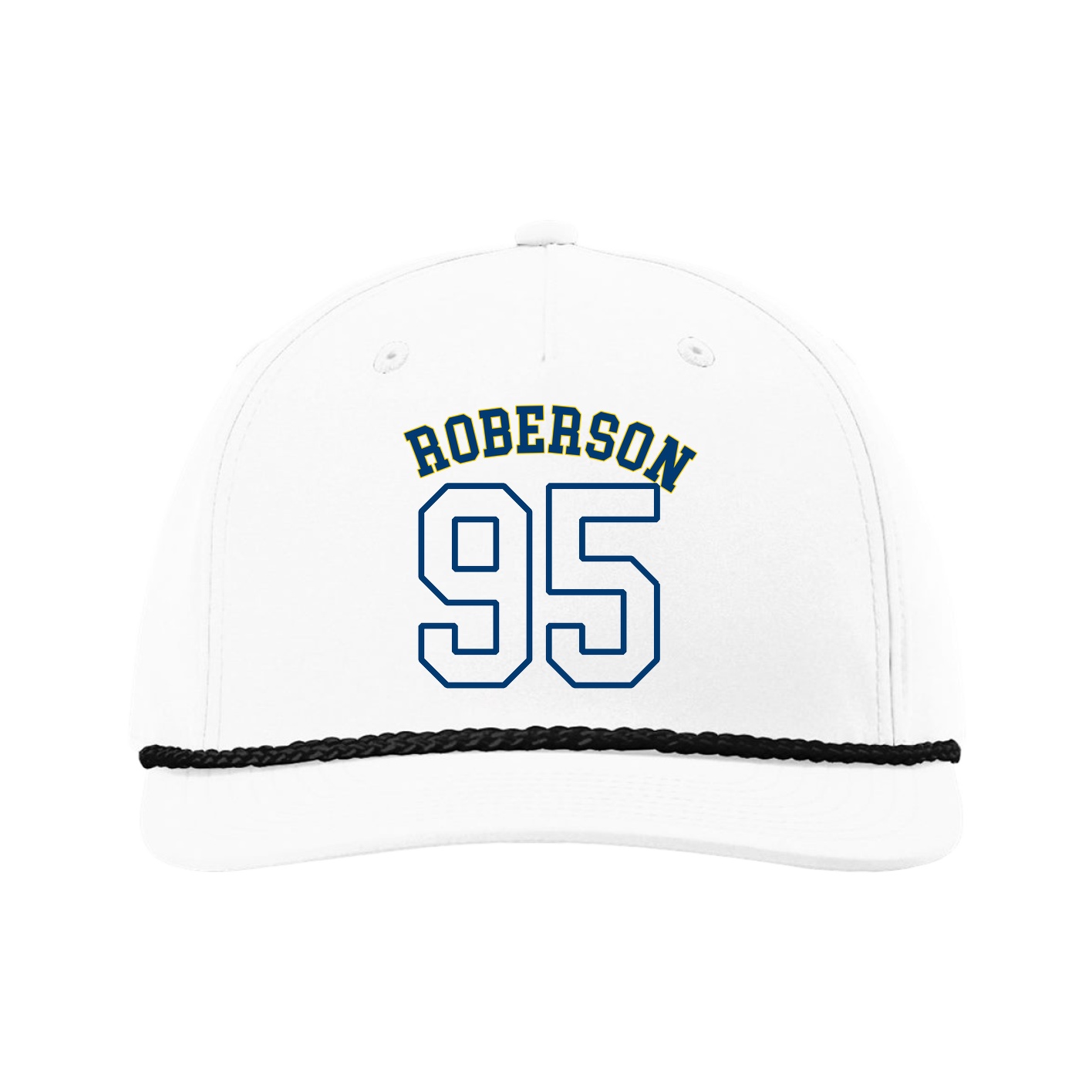 Five-Panel Classic Rope Cap — Shirsey Arch in White
