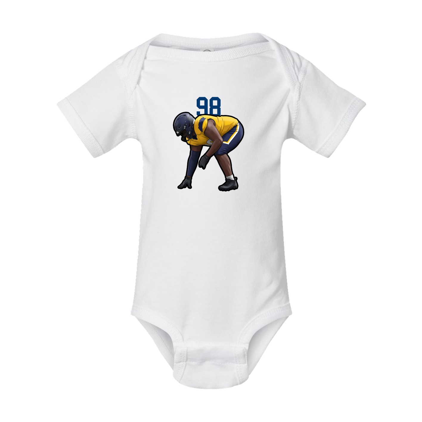 Baby Onesie — Number Top in White