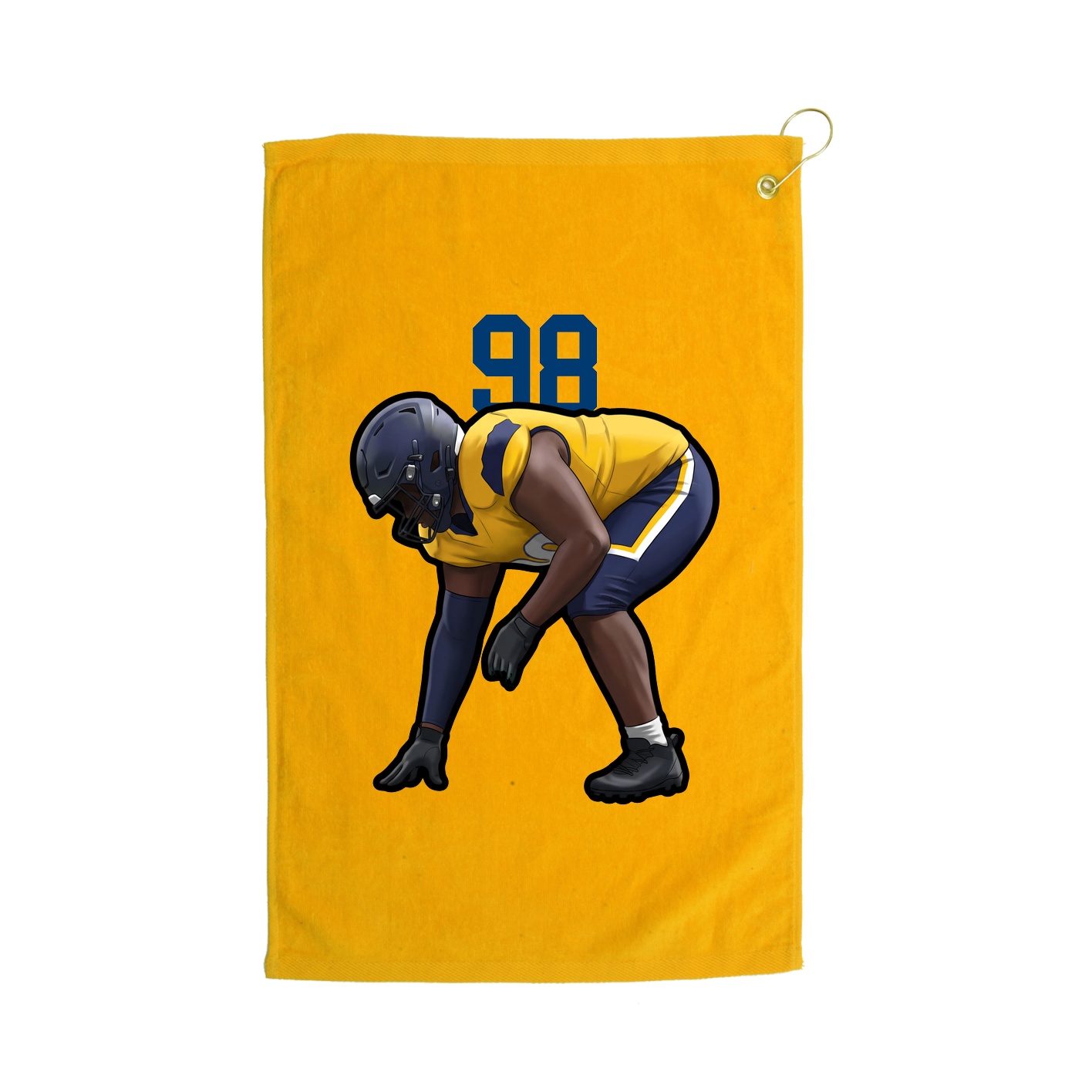 Golf Towel — Number Top in Gold