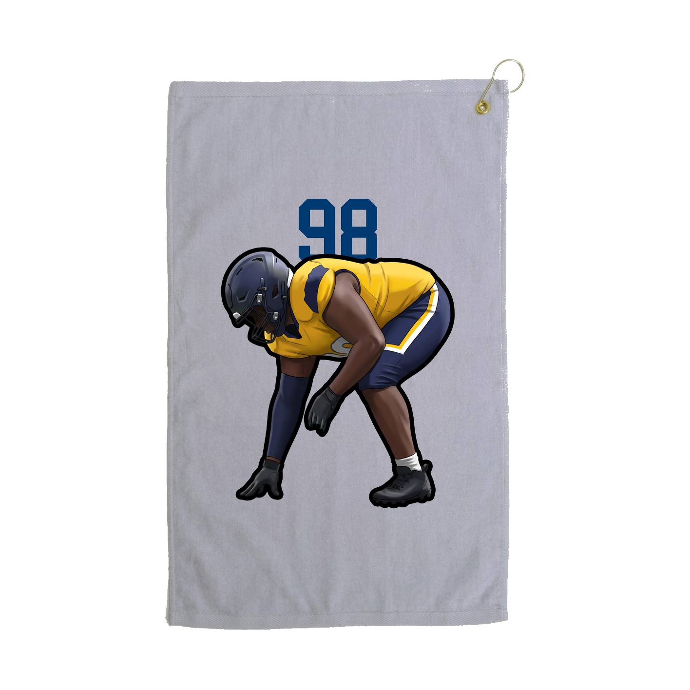 Golf Towel — Number Top in Grey