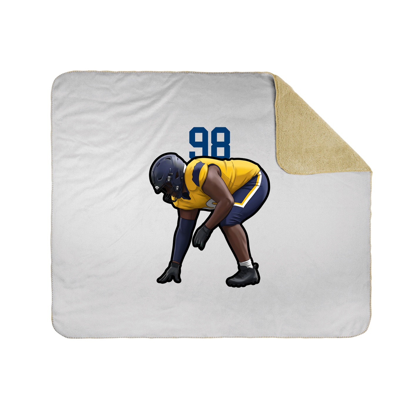 Throw Blanket — Number Top in White