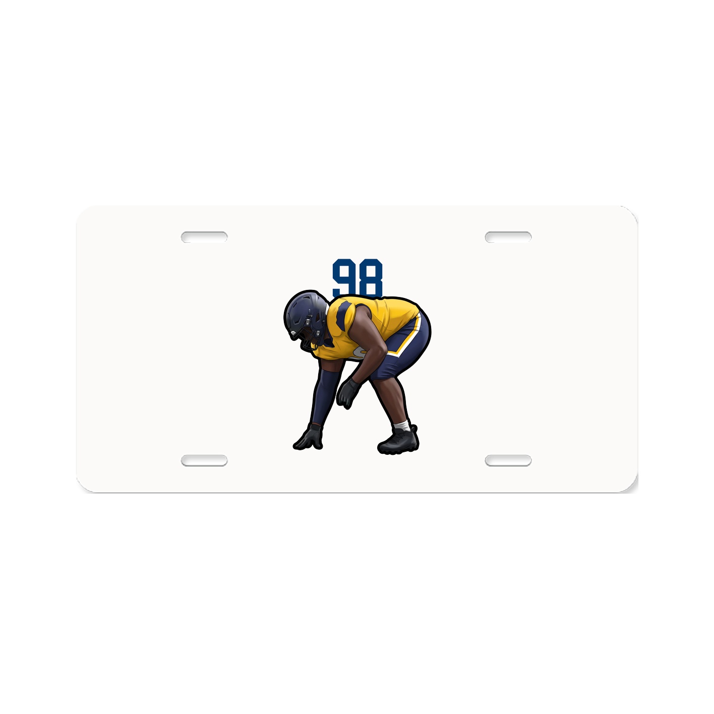 License Plate — Number Top in Classic