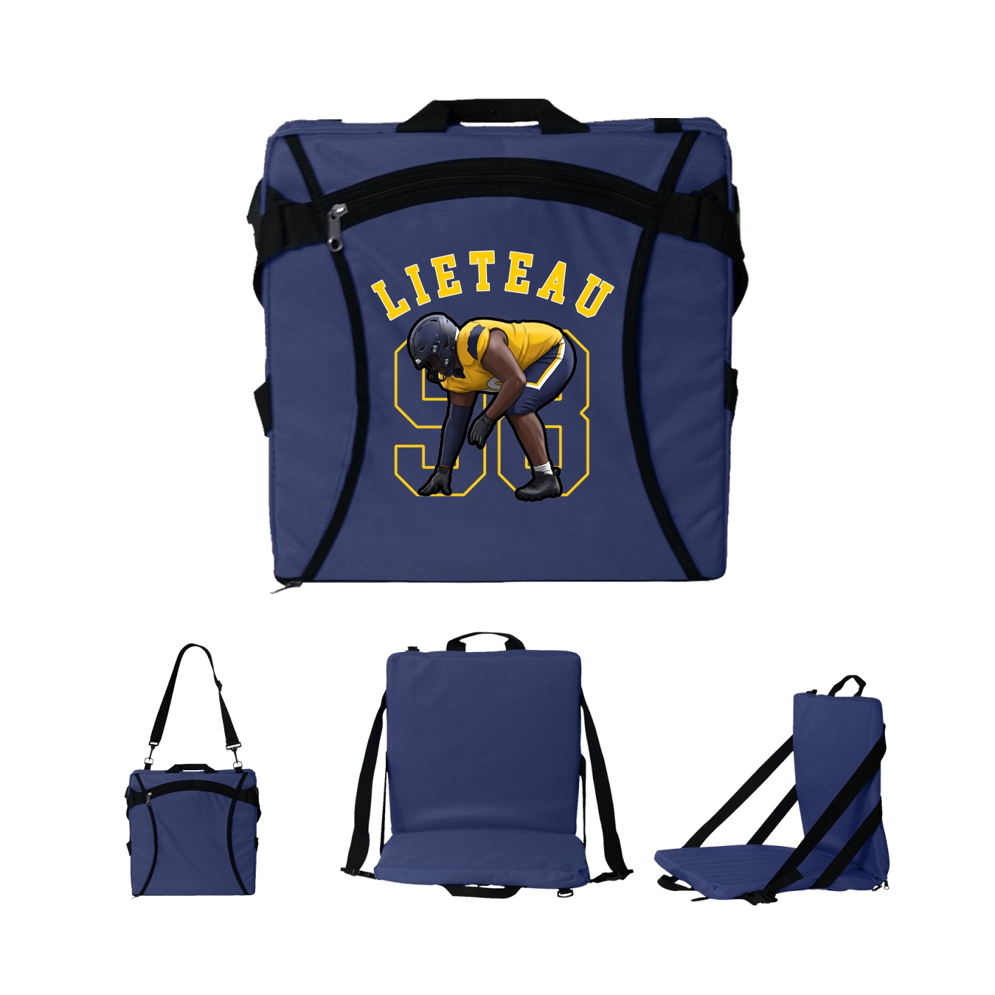 Folding Stadium Seat — Shirsey Arch in Navy