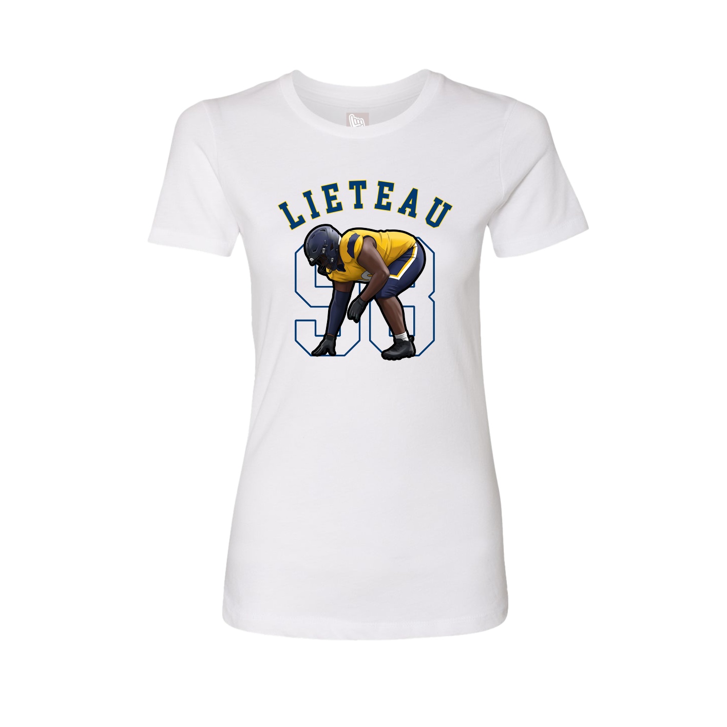 Fitted Women's Tee — Shirsey Arch in White