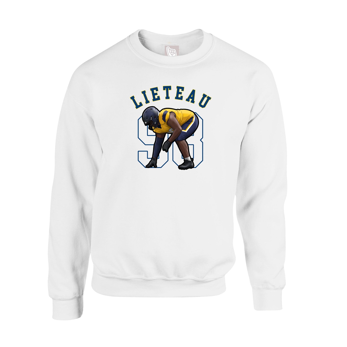 Fleece Crew — Shirsey Arch in White