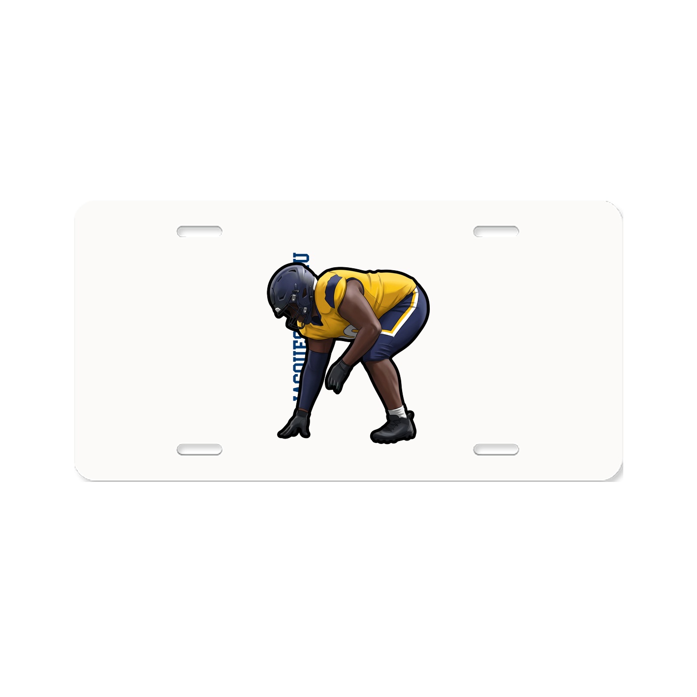 License Plate — Name Vertical in Classic