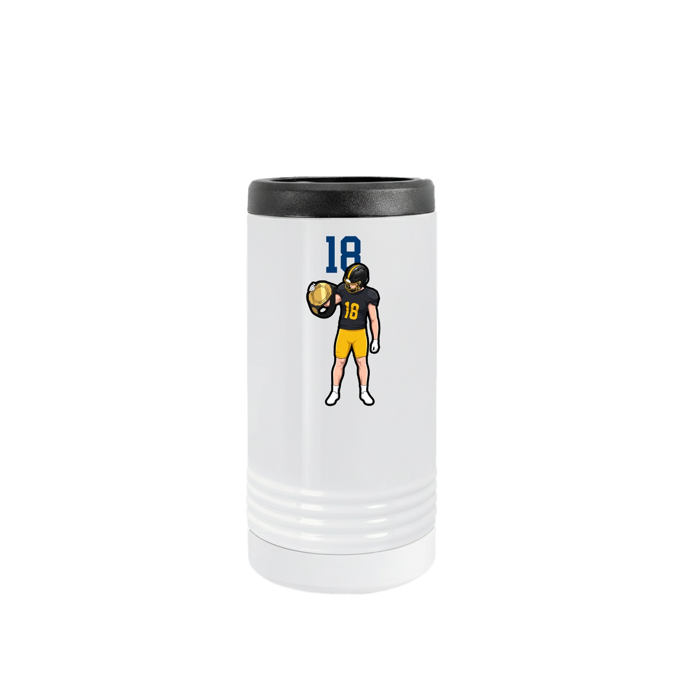 Slim Beverage Holder — Number Top in White
