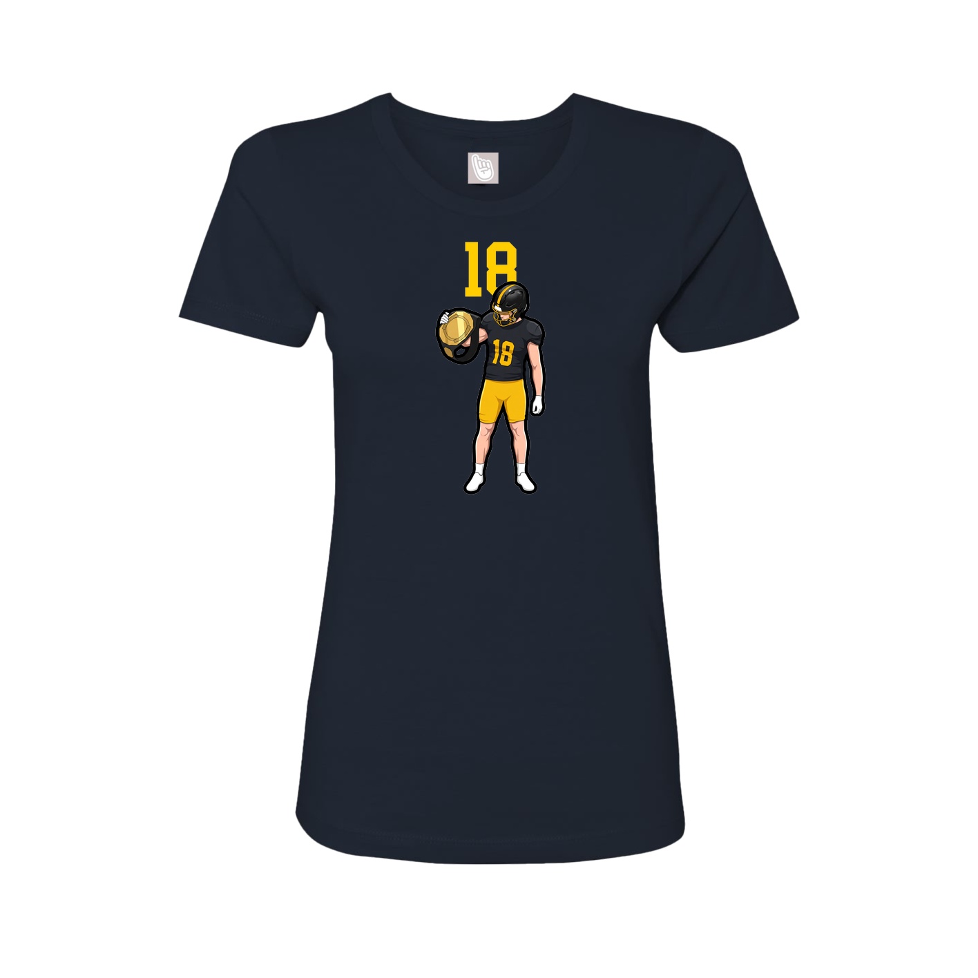 Womens Tee — Number Top in Navy