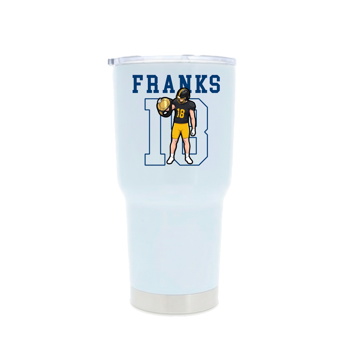 30oz Stainless Steel Tumbler — Shirsey in White