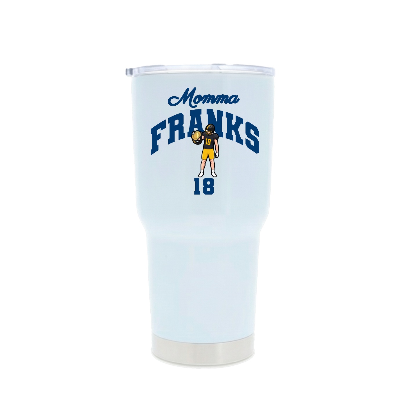 30oz Stainless Steel Tumbler — Mothers Day Arch in White