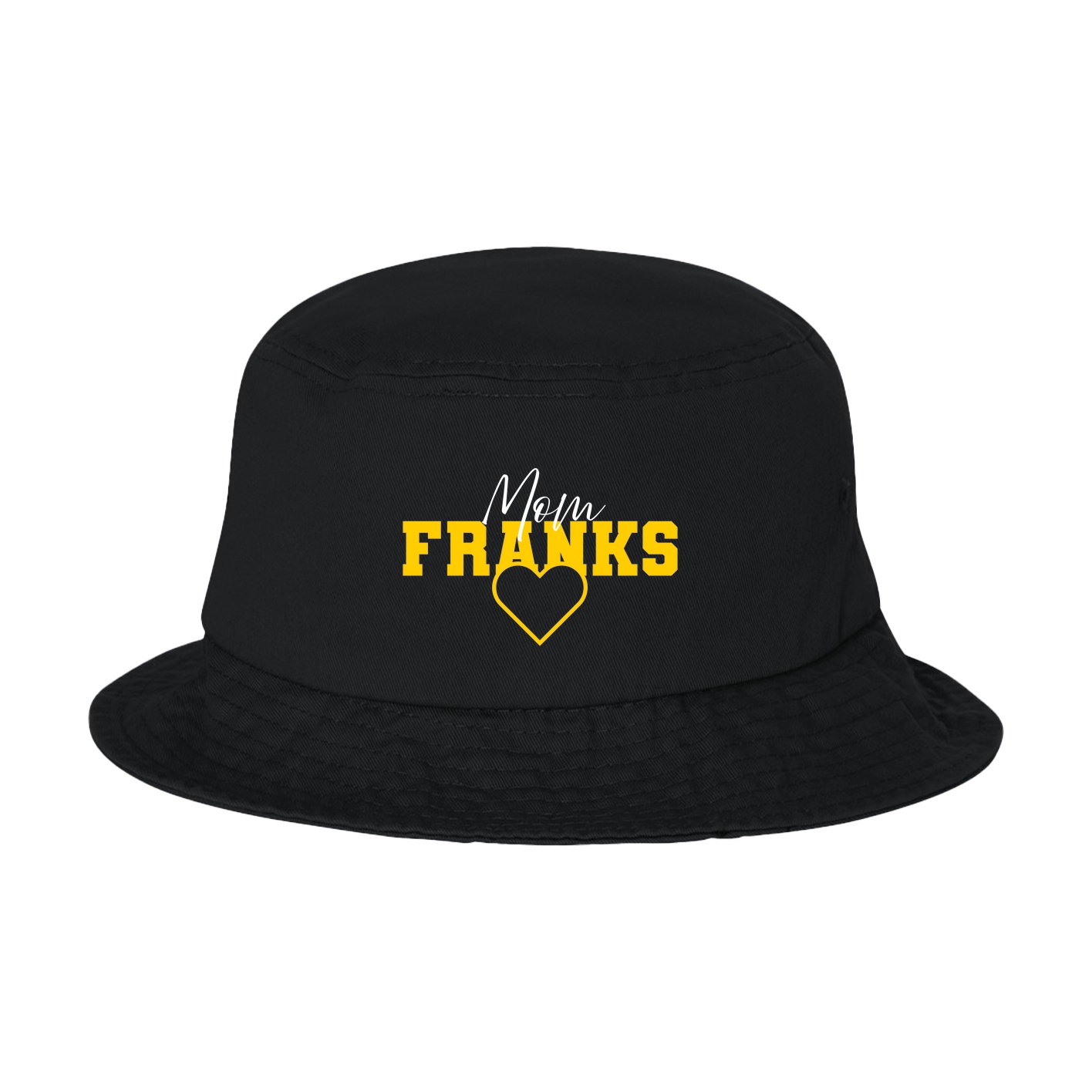 Bucket Cap — Mothers Day Heart in Black