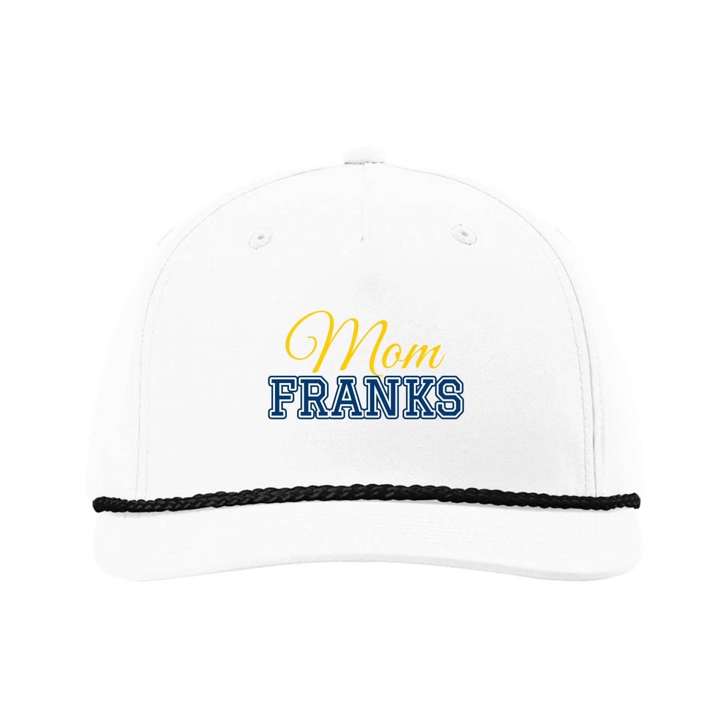 Five-Panel Classic Rope Cap — Mothers Day Block in White