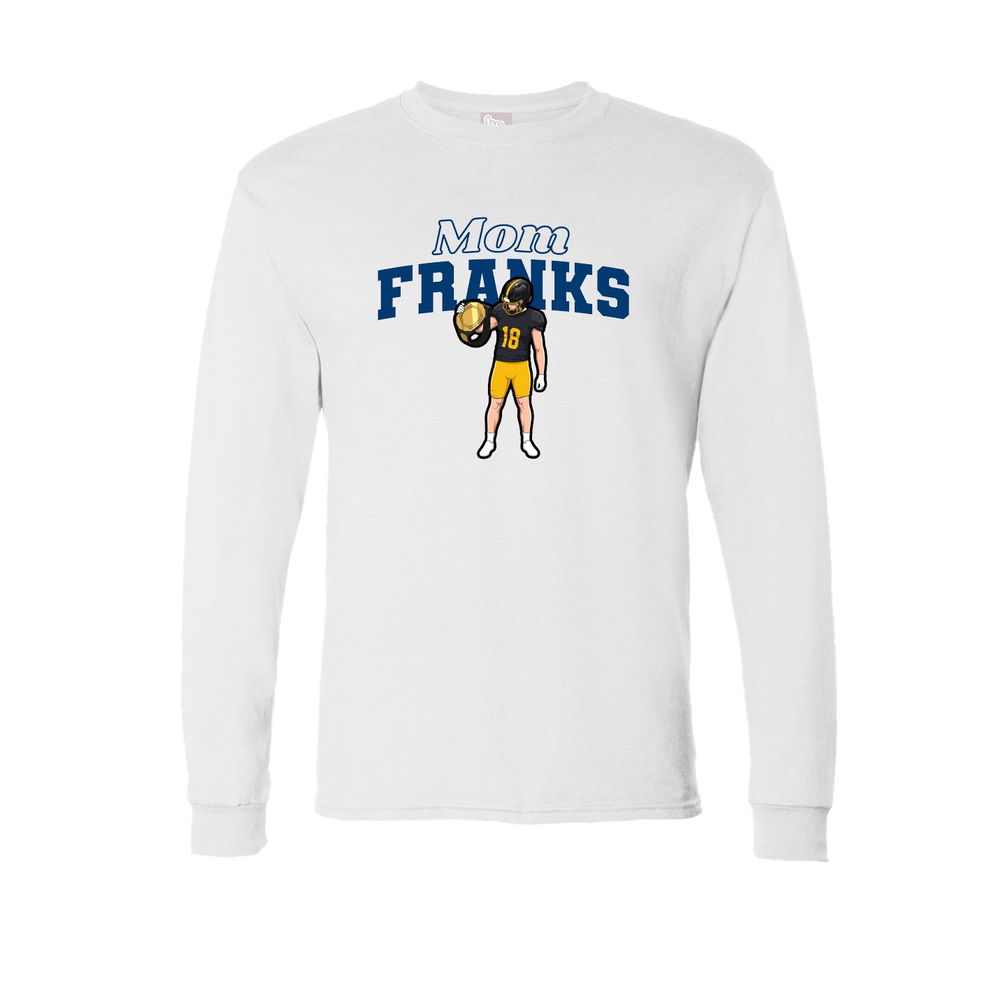 Long Sleeve Tee — Mothers Day Block in White