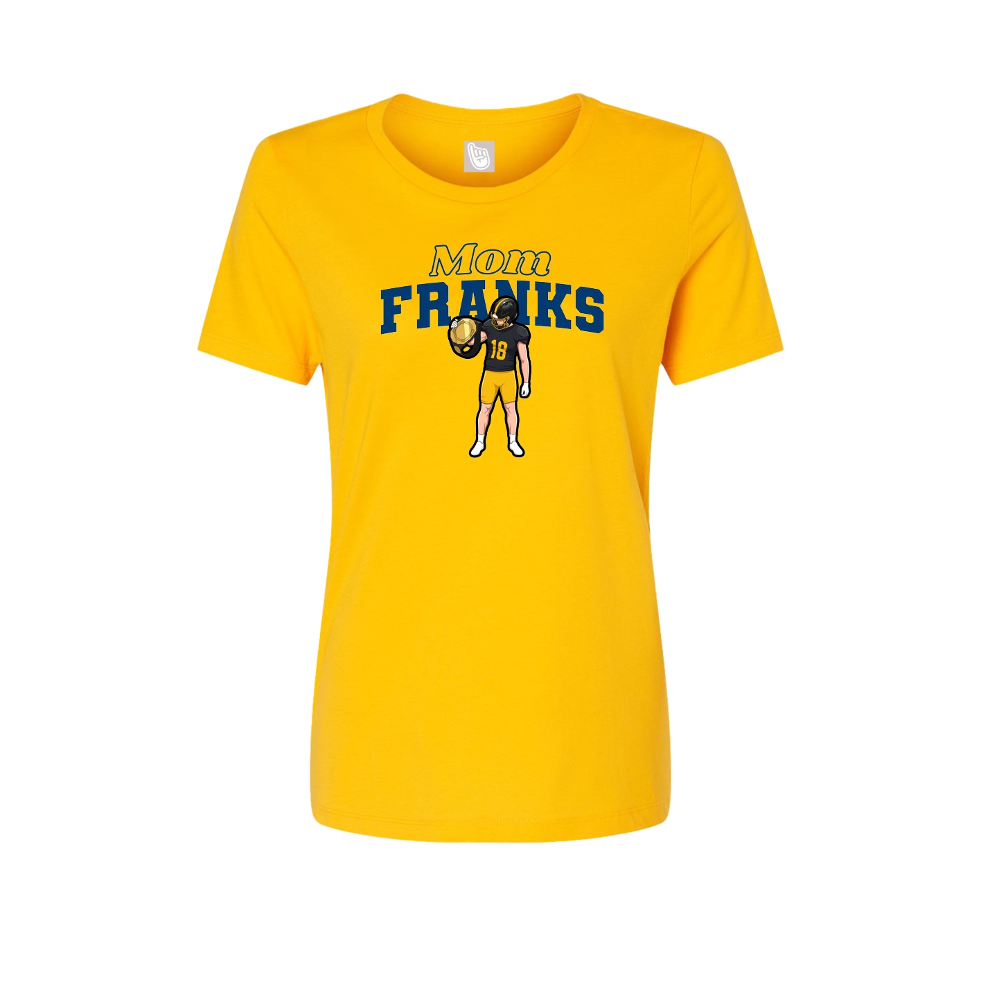 Womens Tee — Mothers Day Block in Gold