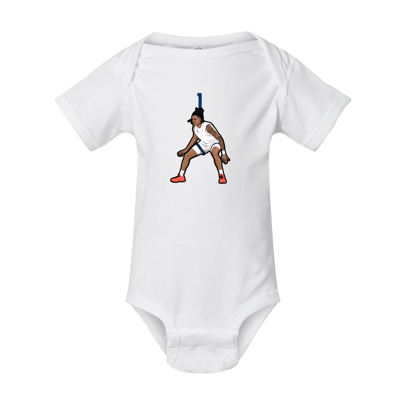 Baby Onesie — Number Top in White