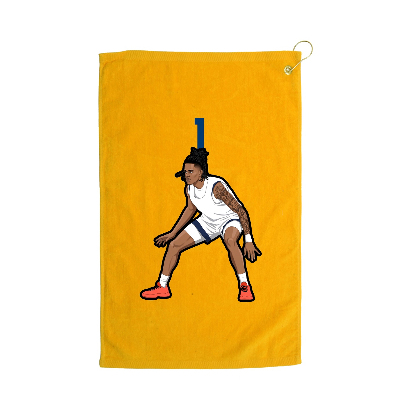 Golf Towel — Number Top in Gold