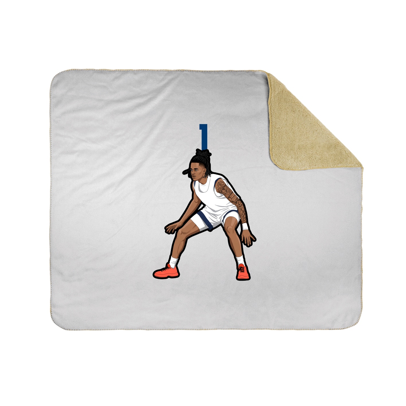 Throw Blanket — Number Top in White