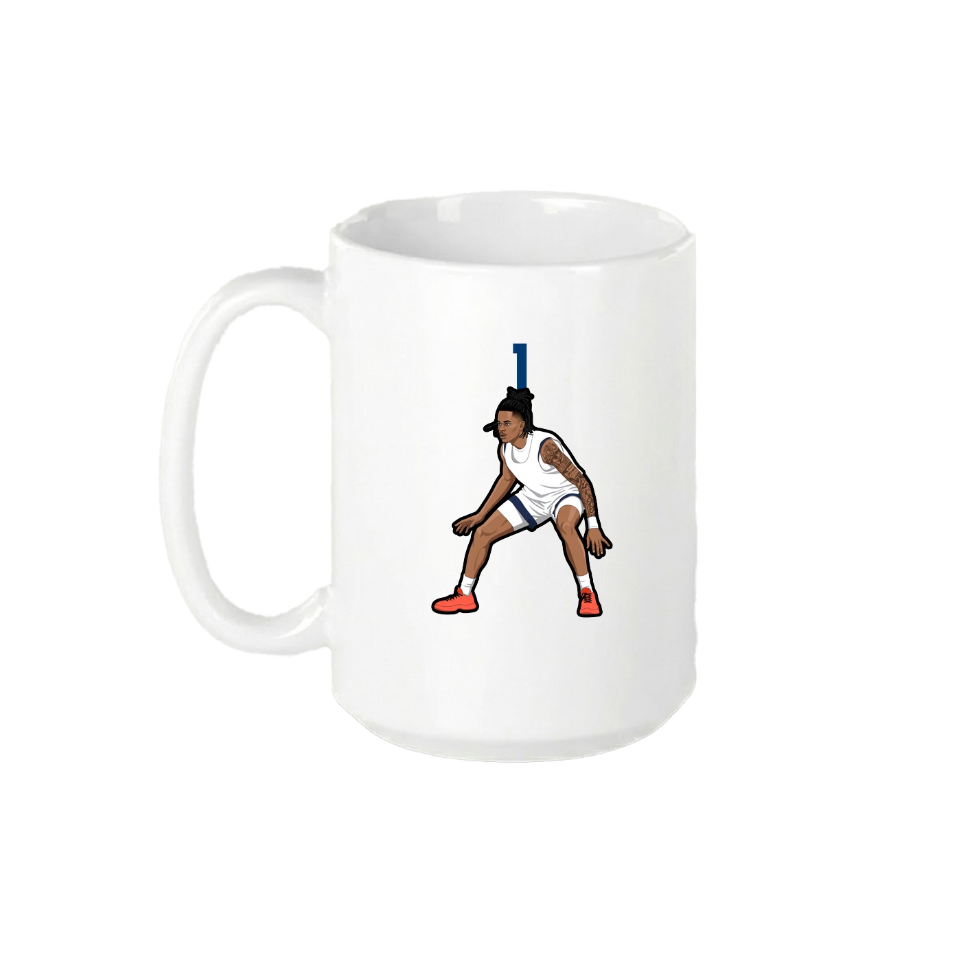 15oz Coffee Mug — Number Top in White