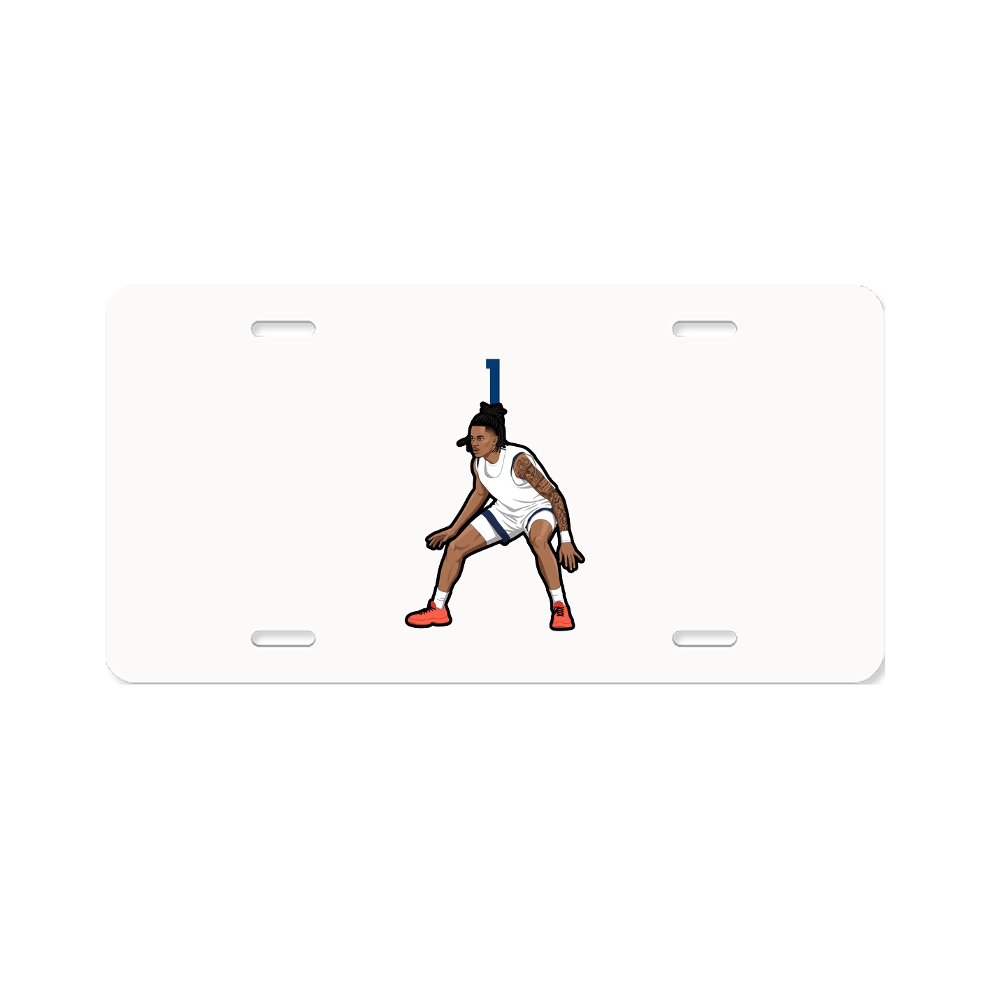 License Plate — Number Top in Classic