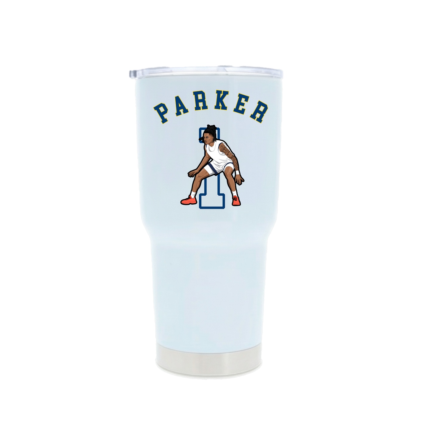 30oz Stainless Steel Tumbler — Shirsey Arch in White