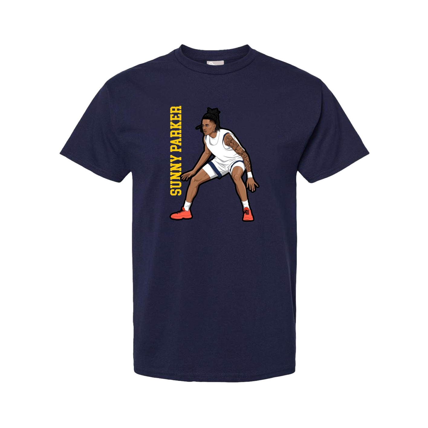 Tee — Name Vertical in Navy