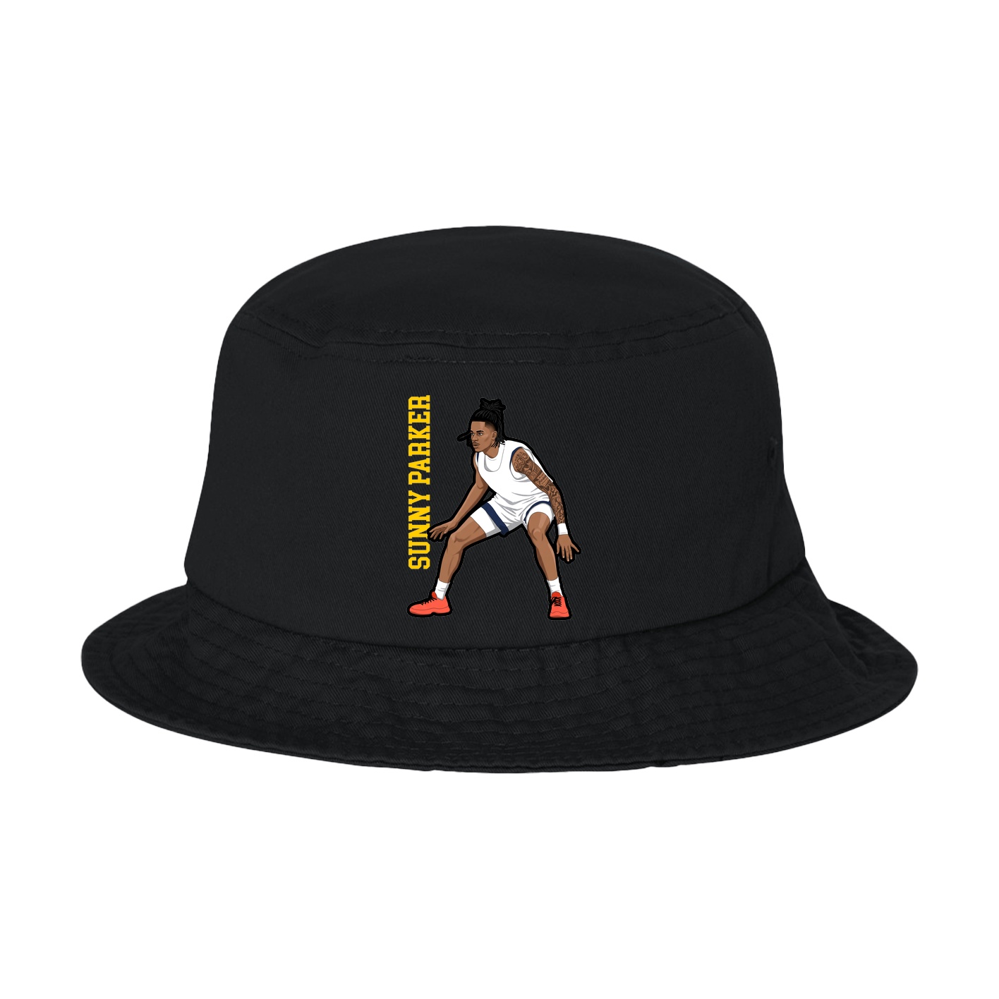 Bucket Cap — Name Vertical in Black