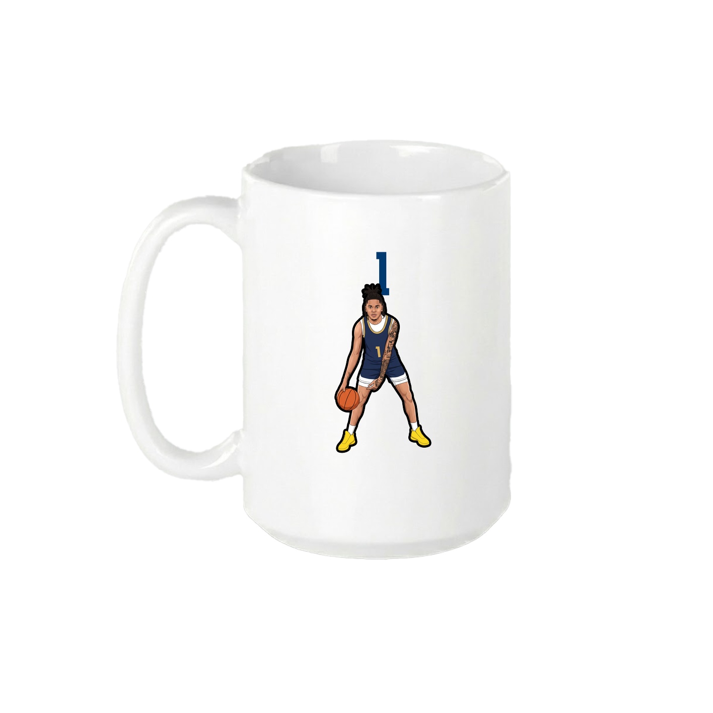 15oz Coffee Mug — Number Top in White